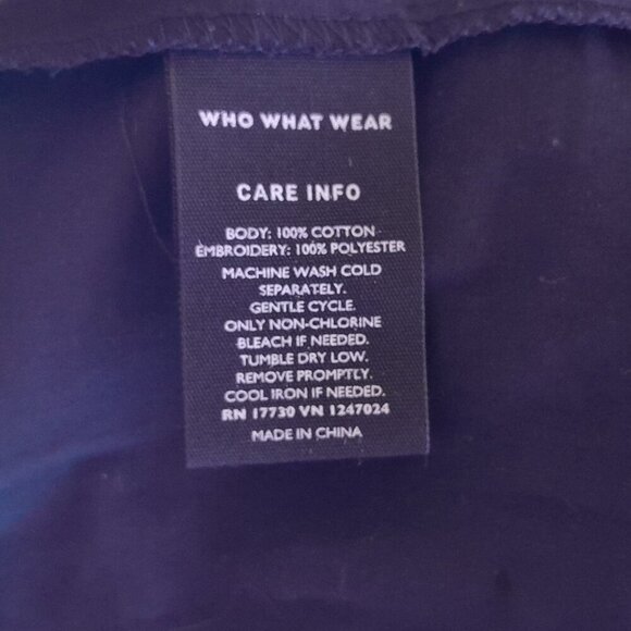 Who What Wear Embroidered Blouse NWT - Picture 4 of 4